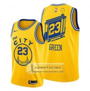 Camiseta Golden State Warriors Draymond Green Hardwood Classics Oro