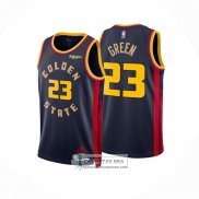 Camiseta Golden State Warriors Draymond Green NO 23 Ciudad 2024-25 Azul