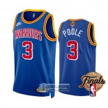 Camiseta Golden State Warriors Jordan Poole NO 3 Classic 2022 NBA Finals Azul