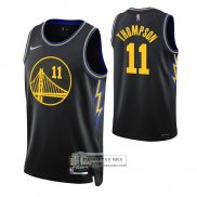 Camiseta Golden State Warriors Klay Thompson NO 11 Ciudad 2021-22 Negro