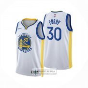 Camiseta Golden State Warriors Stephen Curry NO 30 Association 2025-26 Blanco