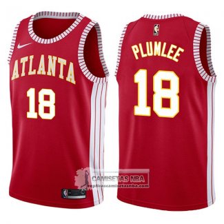 Camiseta Hawks Miles Plumlee Classic 2017-18 Rojo