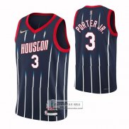 Camiseta Houston Rockets Kevin Porter JR. NO 3 Ciudad 2021-22 Azul