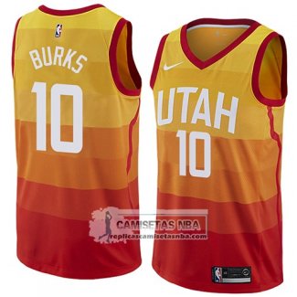 Camiseta Jazz Alec Burks Ciudad 2018 Amarillo