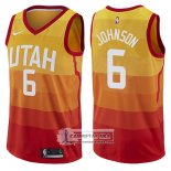 Camiseta Jazz Joe Johnson Ciudad 2017-18 Oro