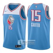 Camiseta Kings Vince Carter Ciudad 2017-18 Azul