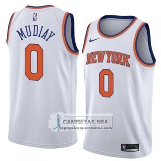 Camiseta Knicks Emmanuel Mudiay Association 2018 Blanco