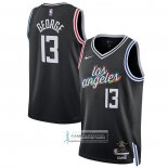 Camiseta Los Angeles Clippers Paul George NO 13 Ciudad 2022-23 Negro