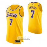 Camiseta Los Angeles Lakers Carmelo Anthony NO 7 Icon Autentico Amarillo