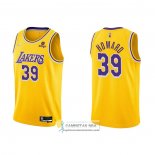 Camiseta Los Angeles Lakers Dwight Howard NO 39 75th Anniversary 2021-22 Amarillo