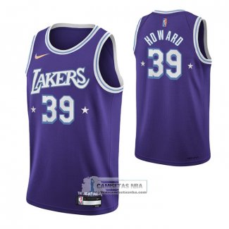 Camiseta Los Angeles Lakers Dwight Howard NO 39 Ciudad Edition 2021-22 Violeta