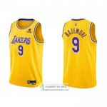 Camiseta Los Angeles Lakers Kent Bazemore NO 9 75th Anniversary 2021-22 Amarillo