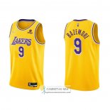 Camiseta Los Angeles Lakers Kent Bazemore NO 9 75th Anniversary 2021-22 Amarillo