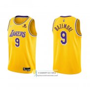 Camiseta Los Angeles Lakers Kent Bazemore NO 9 75th Anniversary 2021-22 Amarillo