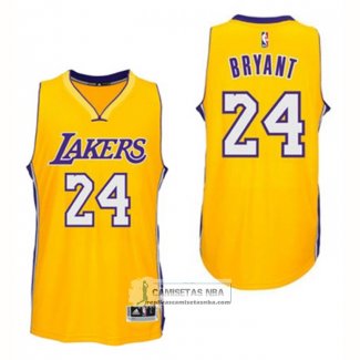 Camiseta Los Angeles Lakers Kobe Bryant NO 24 Amarillo