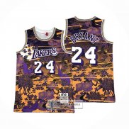 Camiseta Los Angeles Lakers Kobe Bryant NO 24 Mitchell & Ness Lunar New Year Violeta