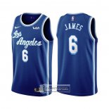 Camiseta Los Angeles Lakers LeBron James Classic 2021-22 Azul