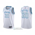 Camiseta Los Angeles Lakers Mac McClung NO 20 Ciudad 2021-22 Blanco