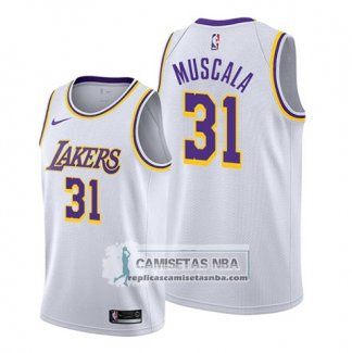 Camiseta Los Angeles Lakers Mike Muscala Association Blanco