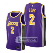 Camiseta Los Angeles Lakers Quinn Cook Statement Violeta