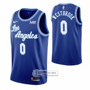 Camiseta Los Angeles Lakers Russell Westbrook NO 0 Hardwood Classic 2021-2022 Azul