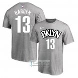 Camiseta Manga Corta Brooklyn Nets James Harden Statement Gris