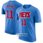 Camiseta Manga Corta Brooklyn Nets Kyrie Irving Hardwood Classics Azul