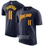 Camiseta Manga Corta Golden State Warriors Klay Thompson Ciudad 2020-21 Azul