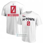 Camiseta Manga Corta Houston Rockets Russell Westbrook Blanco