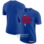 Camiseta Manga Corta Los Angeles Clippers Practice Performance 2022-23 Azul