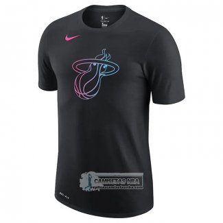 Camiseta Manga Corta Miami Heat Negro7