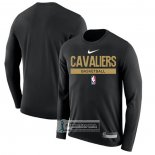 Camiseta Manga Larga Cleveland Cavaliers Practice Performance 2022-23 Negro