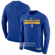 Camiseta Manga Larga Golden State Warriors Practice Performance 2022-23 Azul