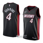 Camiseta Miami Heat Aj Hammons Icon 2018 Negro