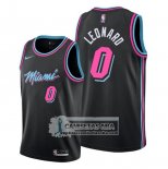 Camiseta Miami Heat Meyers Leonard Ciudad Negro