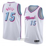 Camiseta Miami Heat Okaro White Ciudad 2018 Blanco