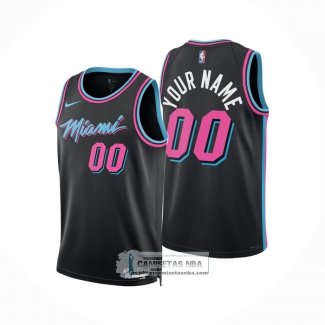 Camiseta Miami Heat Personalizada Ciudad 2025-26 Negro