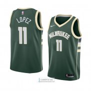 Camiseta Milwaukee Bucks Brook Lopez Icon 2018 Verde