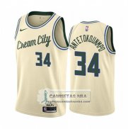 Camiseta Milwaukee Bucks Giannis Antetokounmpo Ciudad Crema