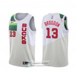 Camiseta Milwaukee Bucks Malcolm Brogdon Earned Blanco