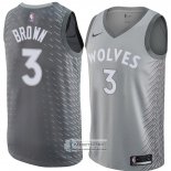 Camiseta Minnesota Timberwolves Anthony Marron Ciudad 2018 Gris