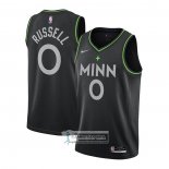 Camiseta Minnesota Timberwolves D'angelo Russell Ciudad 2020-21 Negro