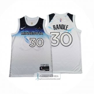 Camiseta Minnesota Timberwolves Julius Randle NO 30 Ciudad 2024-25 Blanco