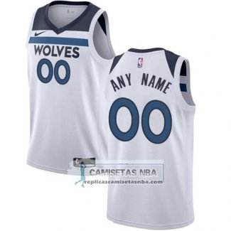 Camiseta Minnesota Timberwolves Personalizada 2017-18 Blanco