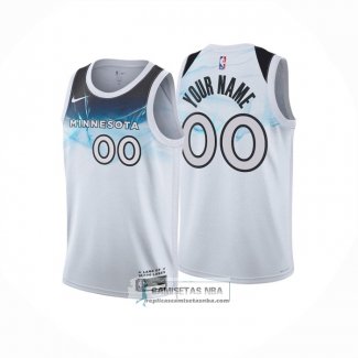 Camiseta Minnesota Timberwolves Personalizada Ciudad 2024-25 Blanco