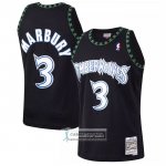 Camiseta Minnesota Timberwolves Stephon Marbury NO 3 Mitchell & Ness 1997-98 Negro