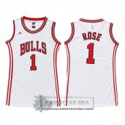 Camiseta Mujer Bulls Rose Blanco