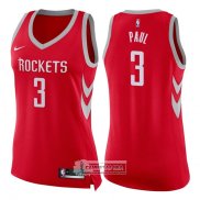 Camiseta Mujer Rockets Chris Paul Icon 2017-18 Rojo