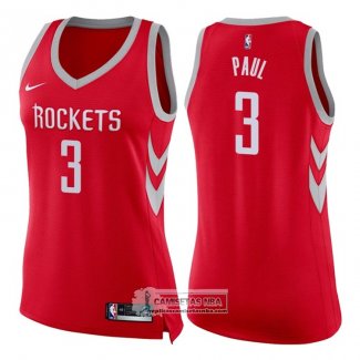 Camiseta Mujer Rockets Chris Paul Icon 2017-18 Rojo