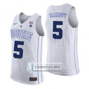 Camiseta NCAA Duke Blue Devils R. J. Barrett Blanco